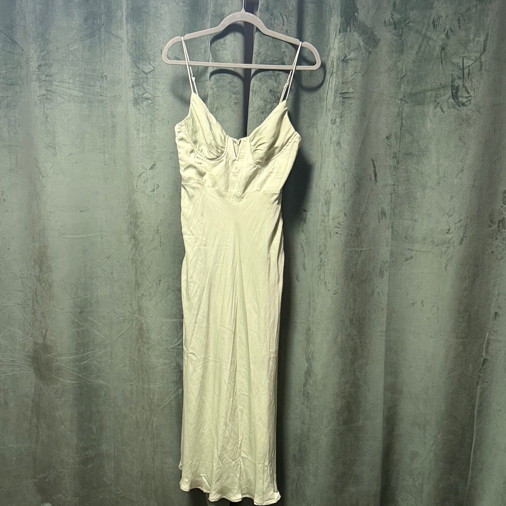 Elegant Pale Green Slip Dress